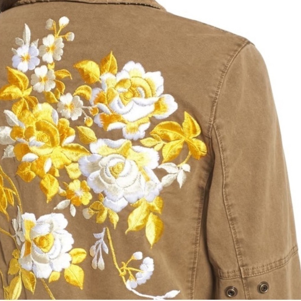 Pam & Gela Utility Embroidered Floral Print Jacket - Picture 5 of 15